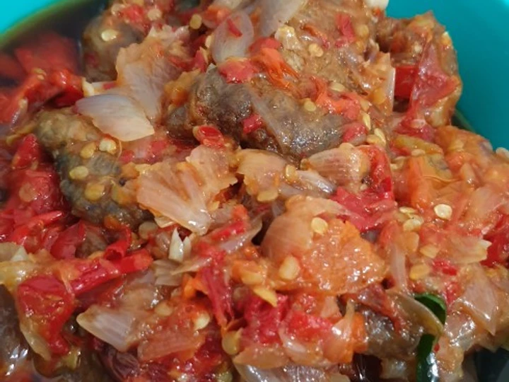 Langkah Gampang Menyiapkan Resep Balado Daging Sapi / Dendeng Basah yang Lezat