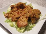 A picture of tandoori chicken cubes