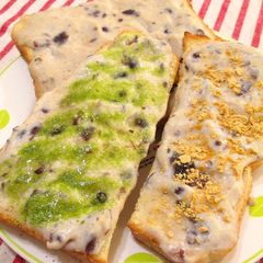 Toast with Healthy Bean Paste and Tofu Cream A picture of Toast with Healthy Bean Paste and Tofu Cream.