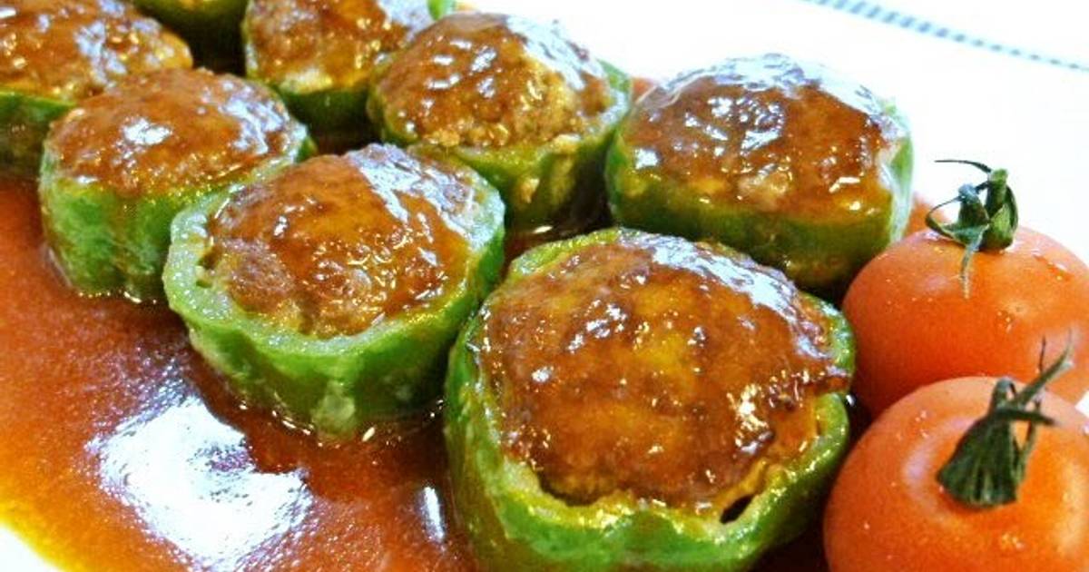 Easy and Delicious Stuffed Green Bell Peppers Recipe by cookpad.japan