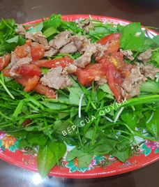 rau diếp cá và bò