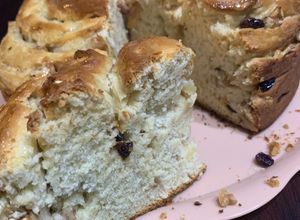 Una foto de Pan dulce navideño (panettone)