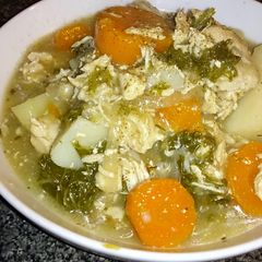 A picture of slow cooked chicken casserole.