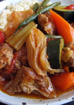 A picture of Stewed Lamb & Vegetables.