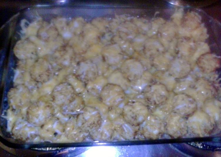 Steps to Make Any-night-of-the-week Tater Tot Casserole Variation