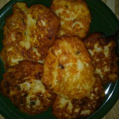 A picture of Left over mashed potato patties.