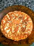 Tortilla de champiñones y cebolla