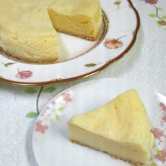 A picture of Microwaved Time-Saving NY Cheesecake with Pancake Mix.