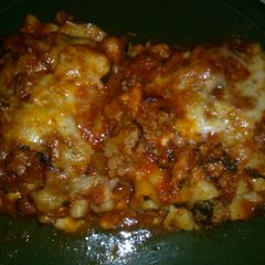 A picture of Turkey pasta rolls.
