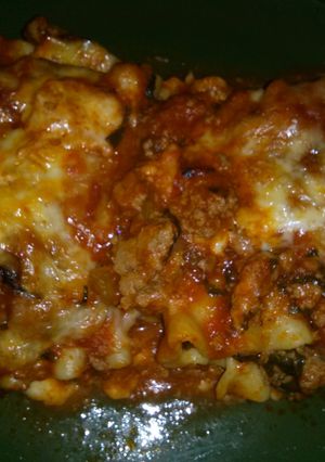 A picture of Turkey pasta rolls.