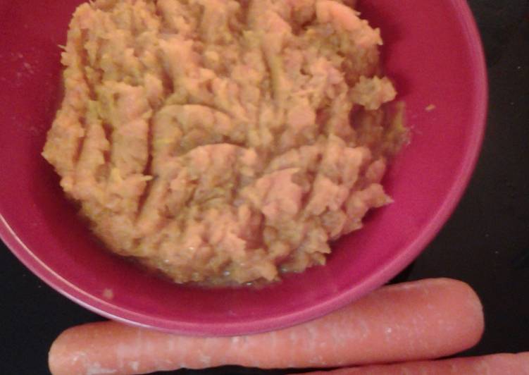 Steps to Prepare Homemade Carrot and Sweet Potato Mash ☺