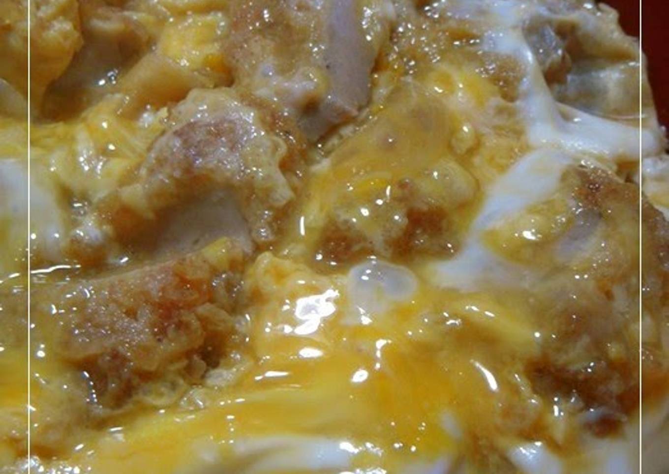 Chopped rice "katsu don".