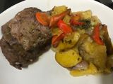 Carne al horno con verduras
