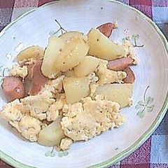 A picture of Warm and Cozy German Potatoes with Eggs and Sausage.