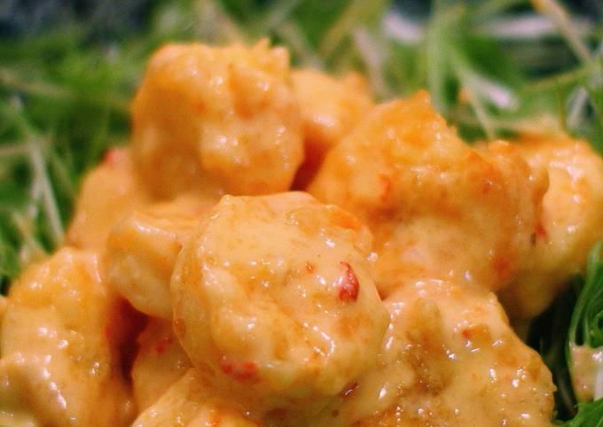 Just a Bit Spicy Shrimp Mayonnaise with Sweet Chili Sauce