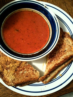 A picture of Classic homemade tomato soup.