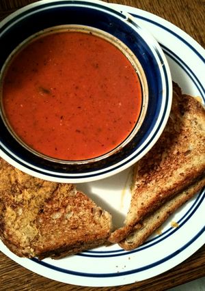 A picture of Classic homemade tomato soup.