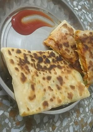 A picture of Veg.cheese burst paratha.