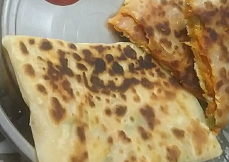 Recipe of Appetizing Veg.cheese burst paratha