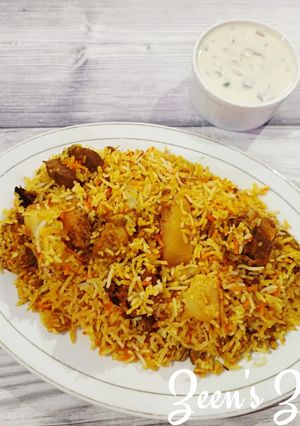 A picture of Kolkata Mutton Biryani.