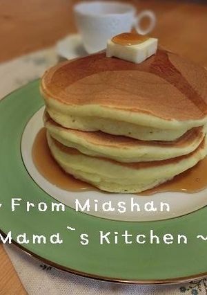 A picture of Fluffy and Moist Pancakes with Silken Tofu.