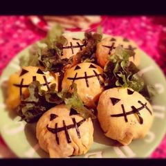 Halloween Omurice with Leftover Rice A picture of Halloween Omurice with Leftover Rice.