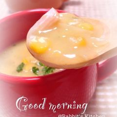A picture of Creamy Corn Soup to Kick Start Your Day.