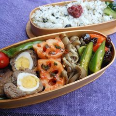 A picture of Round and Cute Hatcho Miso Quail Egg Meatballs For Bento.