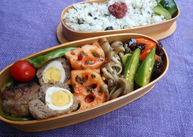 Round and Cute Hatcho Miso Quail Egg Meatballs For Bento