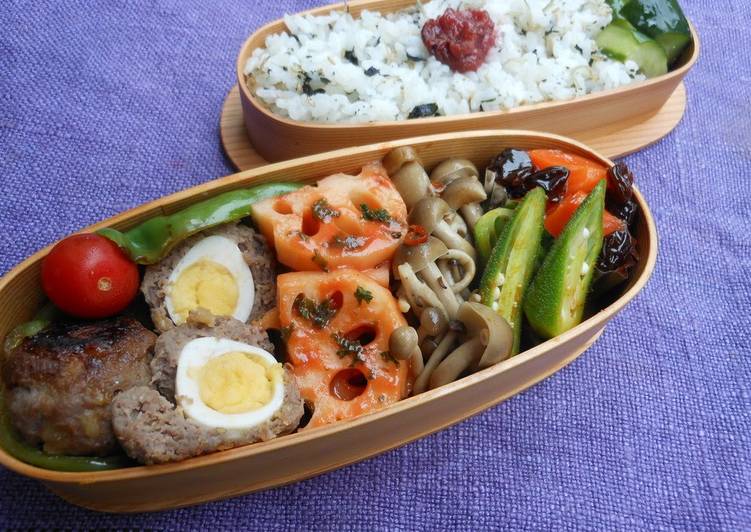 Round and Cute Hatcho Miso Quail Egg Meatballs For Bento