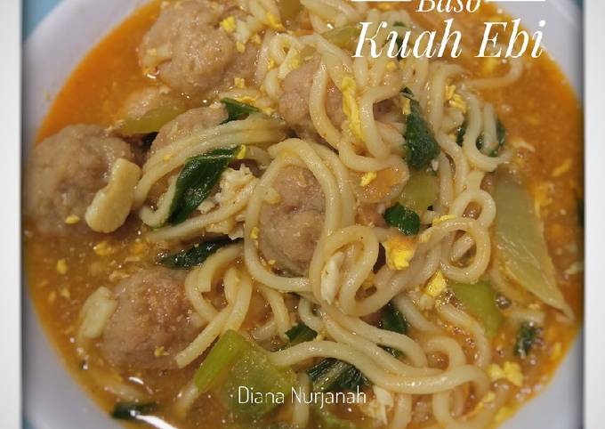 Resep Mie Baso Kuah Ebi, Sempurna