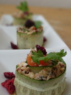 A picture of LG CUCUMBER ROLL UP APPETIZER.