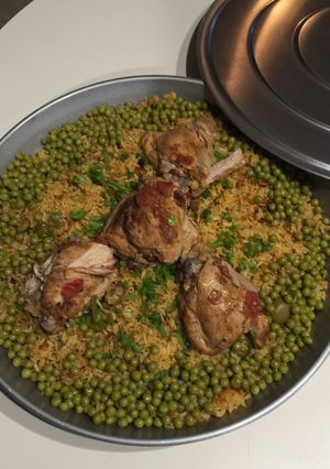 A picture of Caribbean Tea Chicken Thighs /Yellow Rice.