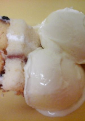 A picture of Irmgards Lemon/orange & Coconut Icecream.