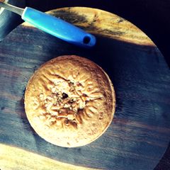 A picture of Eggless Coffee-Walnut Tea Cake.