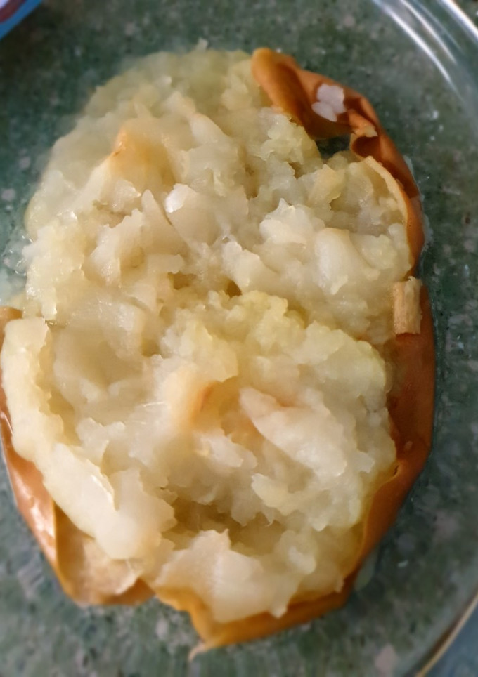 Una foto de Manzana asada exprés (microondas)