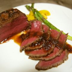 A picture of Simple Roast Beef with an Authentic Sauce.
