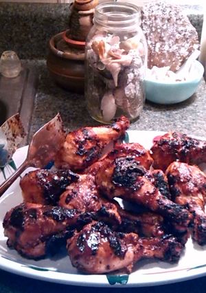 A picture of L.A.'s secret bbq sauce and marinade.