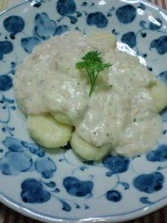 A picture of Potato Gnocchi with Cream Sauce.
