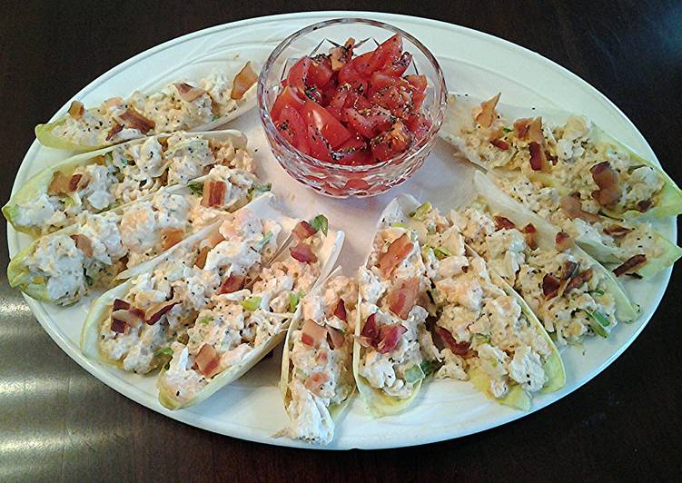 Crab and Shrimp Salad in Belgium Endive Leaves