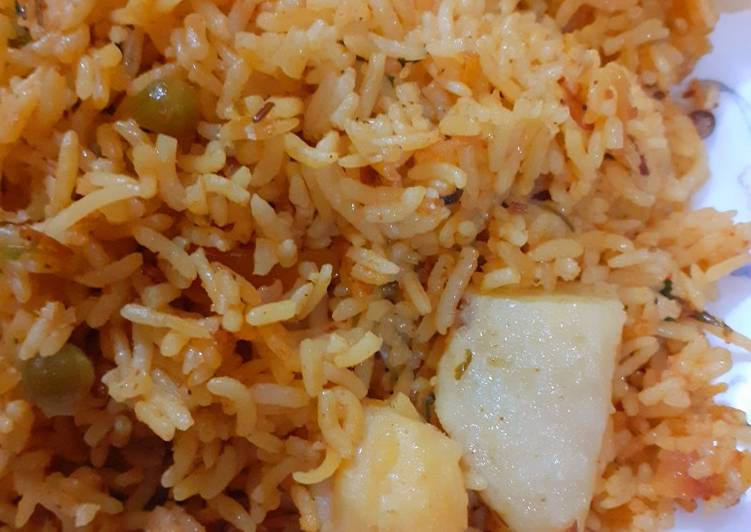 Indian Version Delicious Aloo Matar Pulao