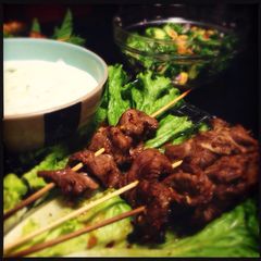 A picture of Grilled Thai Beef Skewers.