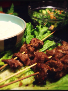 A picture of Grilled Thai Beef Skewers.