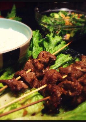 A picture of Grilled Thai Beef Skewers.