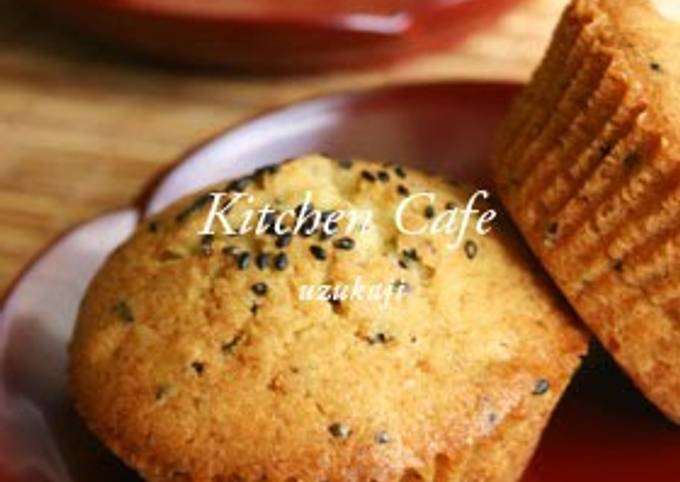 Simple Way to Prepare Perfect Black Sesame Seeds and Sweet Potato Muffins