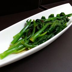 A picture of Chinese Brocoli With Wasabi Sauce.