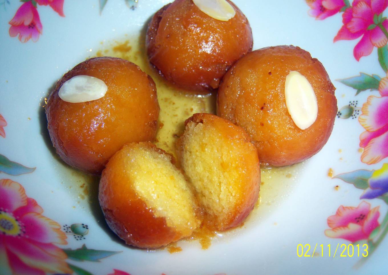 Sobzee's indian Gulab jamun (doughnut like balls soaked in syrup