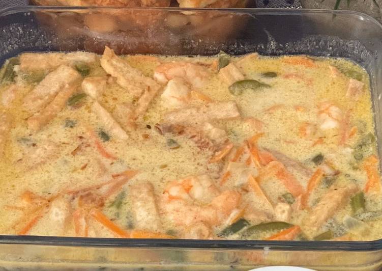 Bagaimana Membuat Sayur santan buncis wortel udang🥕 🍤 yang Enak Banget