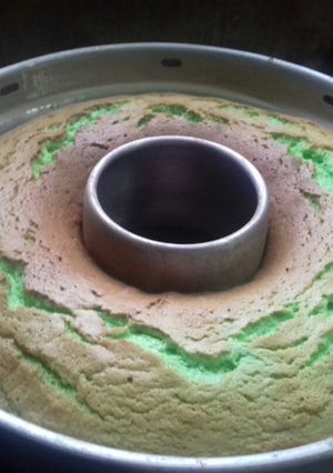 Foto resep Bolu pandan tanpa pengembang dan mentega