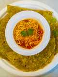 Instant Sev Tomato nu Shaak with Broccoli Cheese Paratha🥦🧀